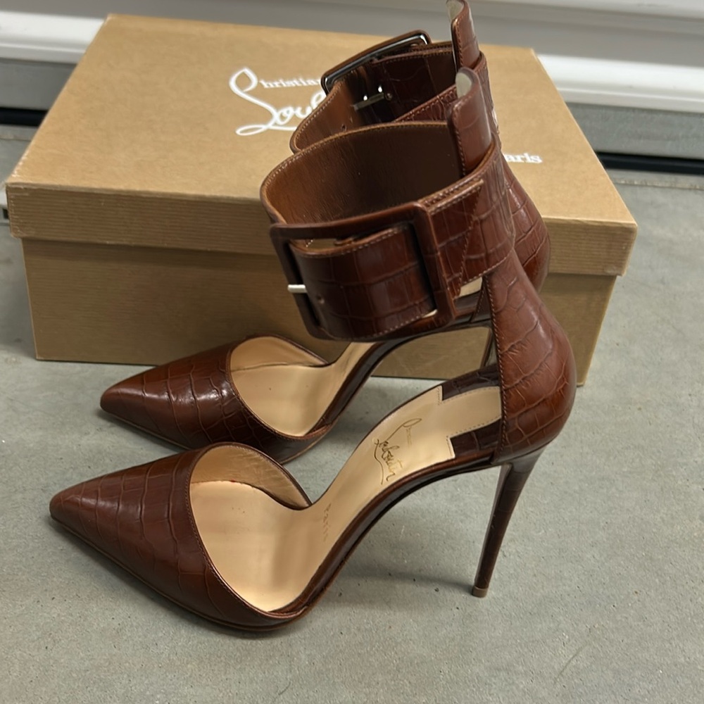 Christian Louboutin Harler 100 calf Nil size 38
